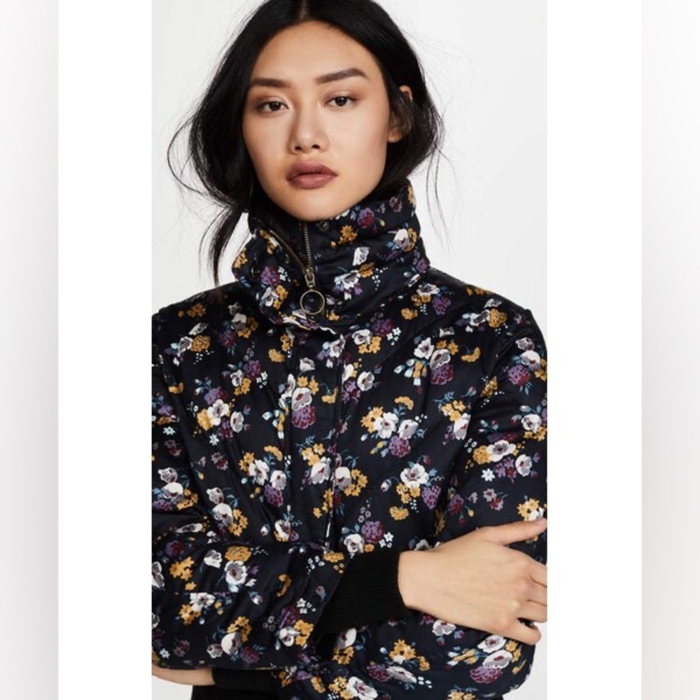 🍁50% Off Rdy 4 Fall Sale REBECCA TAYLOR La Vie Blue Posey Print Floral Puffer